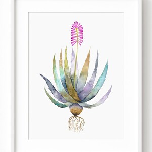 Cactus Art Print, Arizona Southwest Picture Wall Decor, Mexico Theme Wall Art, Desert Succulent Painting, Southwestern Colorful Succulent