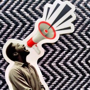 DIECUT STICKER - Sam Cooke 'CHANGE' Vinyl Protest Slap Sticker Decal