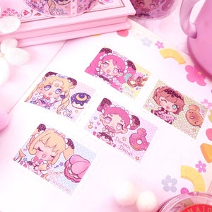 Magical Girls Cafe Stamp-washitape