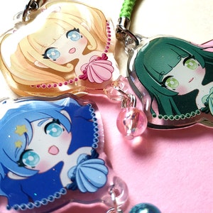 Mermaid Melody: Pichi Pichi Tonhöhe glitzer Acrylanhänger