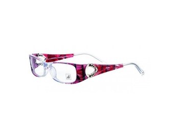 ETE Antibes Cardinal 006 52-16-130 Hand Made Italy Eyeglasses w/ Real Feathers Rx Available