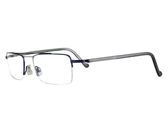 Neostyle Office 648 blauw 50-22-135 rechthoekige metalen bril Rx Ready
