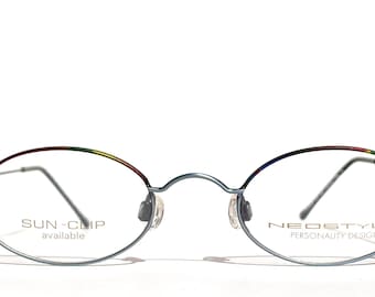 Vintage Neostyle College 125 092 Multi Top Blue Bottom Hand Made Germany Eyeglasses Frame Rx Available