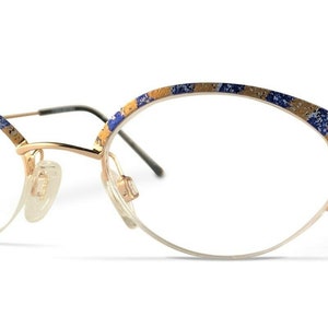 Vintage Neostyle City 539 448 Blue/Gold New Hand Made Germany Eyeglasses Frame Rx Lenses Available