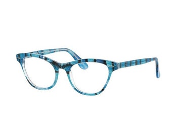 ETE Agde Tangara 51-19-140 Hand Made Italy Eyeglasses w/ Real Feathers Rx Available