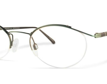 Vintage Neostyle City 535 255 Matte Green Hand Made Germany Eyeglasses Frame Rx Lenses Available