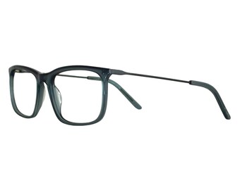 Mizyake MZ 4403 Blue Smoke 53-19-145 Rectangle Plastic/Metal Eyeglasses Rx Ready