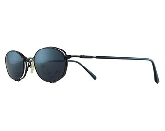 Sakaguchi 2633 zwart-blauw 44-19-140 ovale metalen zonnebril Rx Ready