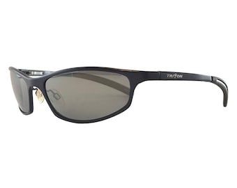 Triton Cardiff 5 blauw met grijs gepolariseerd PC 58-18-132 Cat Eye-zonnebril Rx Ready