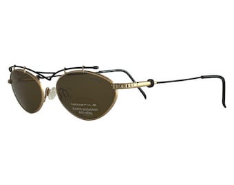 Neostyle Holiday 2037 zwart/goud 52-16-130 ovale metalen zonnebril Rx Ready