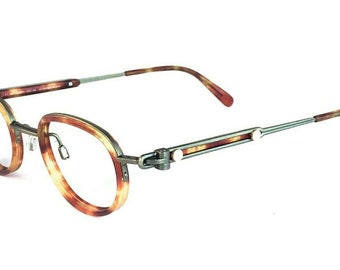 Vintage Neostyle Academic 88 525 Tortoise/Pewter Hand Made Germany Eyeglasses Frame Rx Available