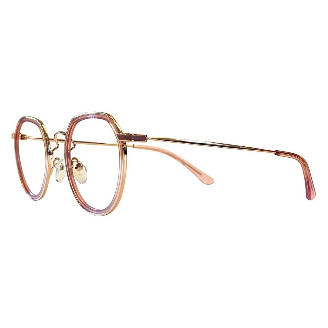Mizyake MZ6036 Crystal silver Pink gold 50 23 145 Round Eyeglasses Rx 