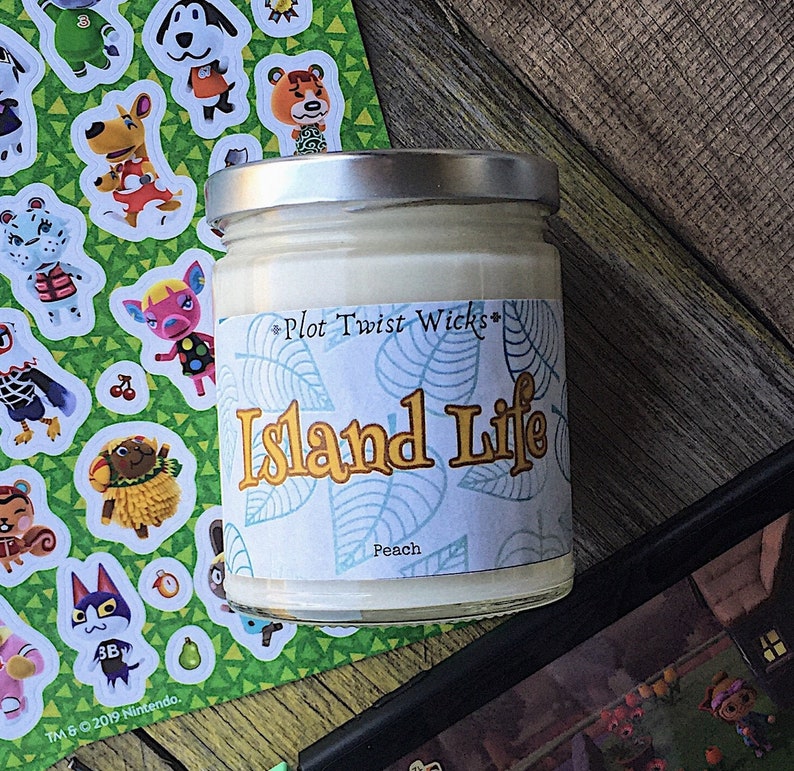 Island Life New Horizons Animal Crossing Soy Wax Candle Etsy