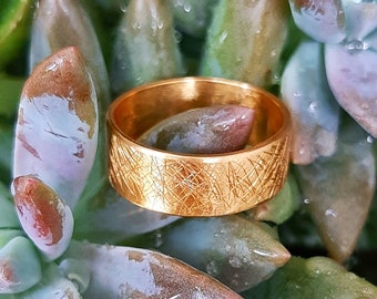 24k Gold Band - 24k Gold Ring - Recycled Gold Ring - Handmade Wedding Band - Wide Gold Ring - Hammered Gold - Rustic Gold Ring