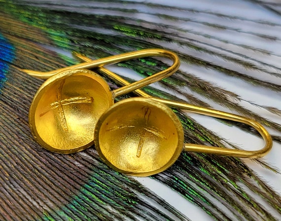 Gold earrings 24kt sale