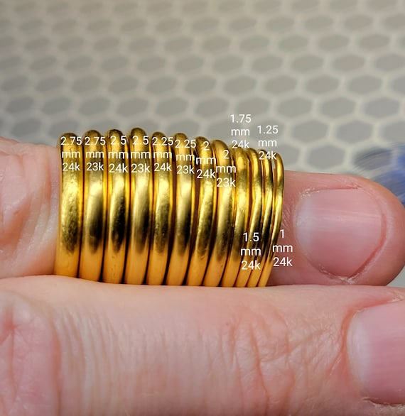 定番の中古商品 Gold 24k Band 1.25 Ring- Gold .9999 - Ring 24K - Band 24k - アクセサリー