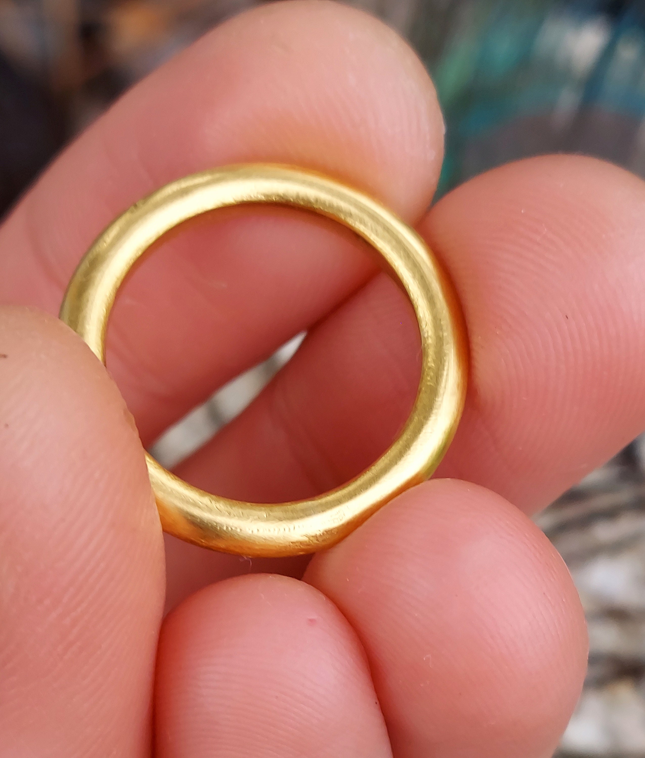 24K ゴールドバンド - 24K 3 MM バンド - 24K リング