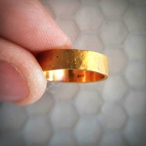 24k Gold Band - 24k Gold Wedding Band - Recycled Gold Ring - Handmade Wedding Band - Chunky Gold Ring - 24k gold wedding band - Solid gold