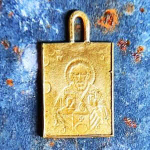 24k Gold Pendant - Gold Pendant - Religious Pendant - 24k Gold Charm - Handmade Pendant - Rustic Gold Pendant - Pure Gold Pendant