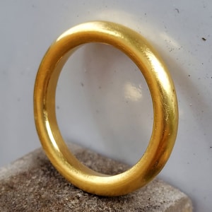 24k Gold Band - 24k 3MM Band - 24K Ring - Recycled Gold Ring - Handmade Wedding Band - Large Gold Ring - Chunky Gold Band - Solid Gold Ring