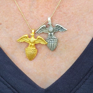 24k Gold Pendant - 24k Gold Eagle- 24K Gold Necklace - Pure Gold Charm - 24k Gold - Handmade Gold Pendant - 24k Gold Charm