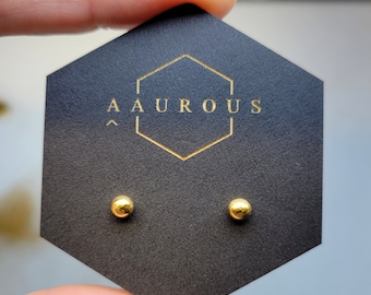 24k Gold Earrings - 24k Earrings - 24K Stud Earrings- .999 Gold Earrings - Solid 24k Gold - Gold Earrings -