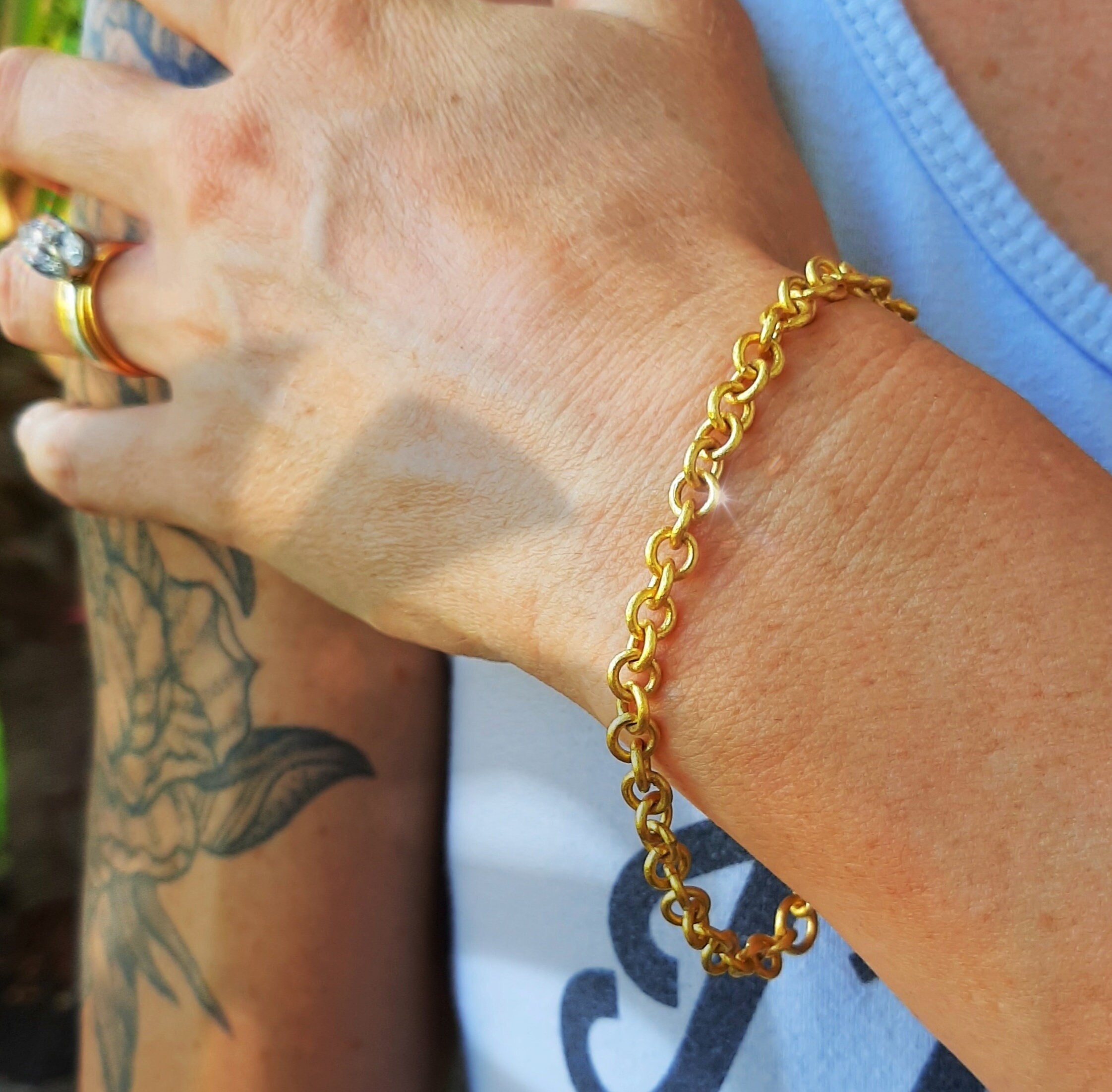 24k Gold Bracelet - 24k Gold Chain - .999 Gold Bracelet 24k Gold Bracelet - 24k Gold Chain - .999 Gold Bracelet