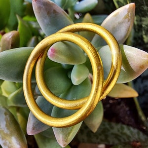 24k Gold Band - 24k 2MM Band - 24K Ring - Recycled Gold Ring - Handmade Wedding Band - Dainty Gold Ring - Hammered Gold - Rustic Gold Ring