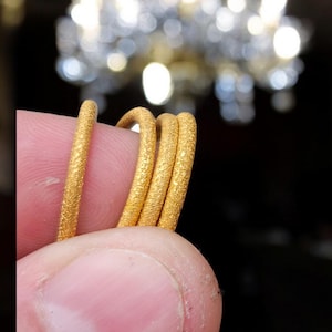 24k Gold Fabric Band - 24k Band - 24K Ring - Fabric Gold Ring - 24k Gold Round Ring - 24k Gold Hoop Ring - Recycled Gold Ring - Handmade