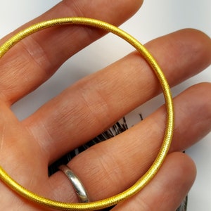 24k Gold Bangle - 24k Gold Bracelet - Gold Bangle - Recycled Gold Bangle - Chunky Gold Bracelet - 2.5 MM Gold Bangle - Rustic Gold Bangle