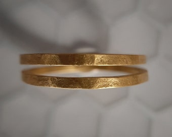 24k Gold Band - 24k Gold Wedding Band - Recycled Gold Ring - Handmade Wedding Band - Dainty Gold Ring - Pure Gold Ring - Rustic Gold Ring