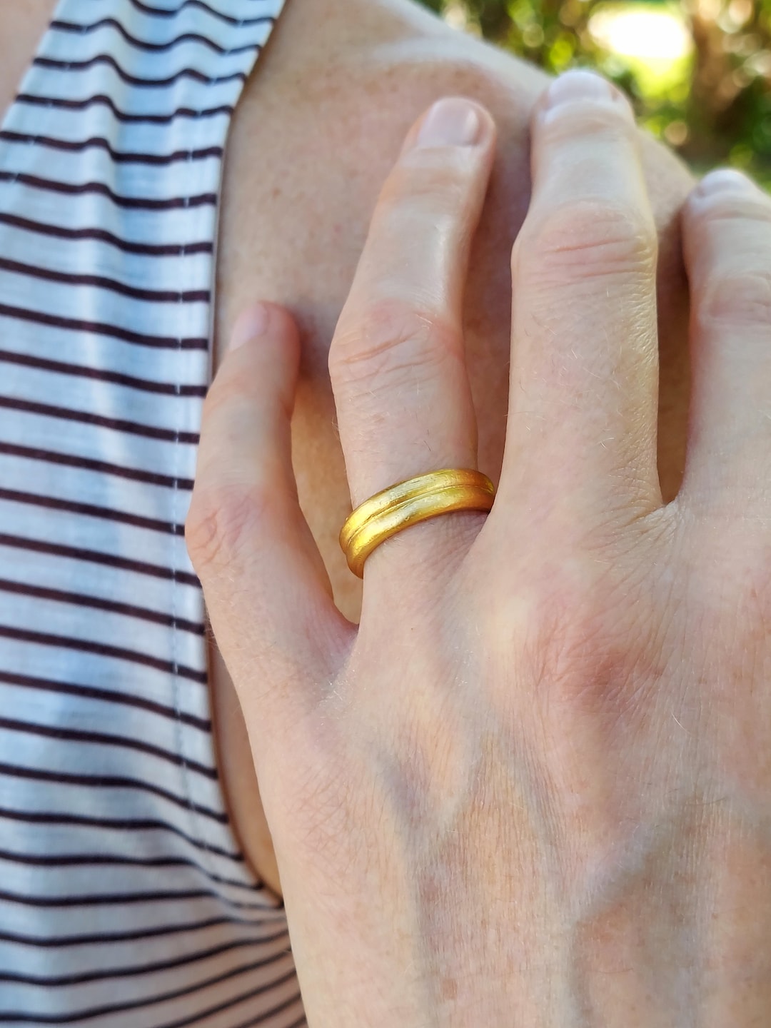 24k Gold Band 24k Gold Wedding Band 24k Gold Ring Recycled Gold Ring Handmade Wedding Band Chunky Gold Ring Rustic Gold Ring Etsy
