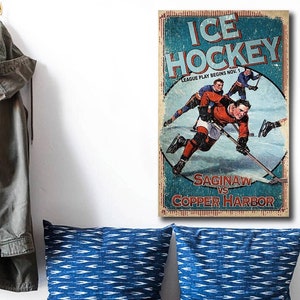Choose Something Fun Ice Hockey Game Metal Tin Signs Reproduction, Vintage  Wall Decor Retro Art Tin