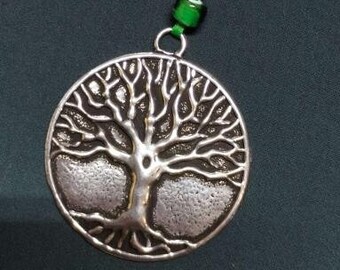 Tree of Life Ornament on Ribbon Fine Britannia Pewter Keychain | Lead Cadmium & Nickel Free |  Handmade | Handcast | Made in USA to Order