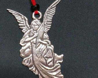 Angel Ornament on Ribbon Fine Britannia Pewter Keychain | Lead, Cadmium & Nickel Free |  Handmade | Handcast | Made in USA | Made to Order