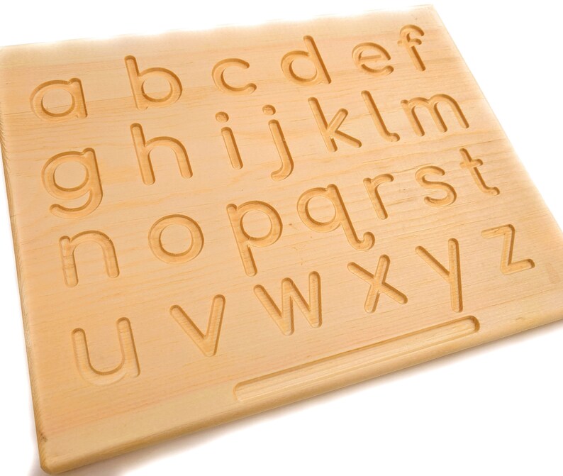 Montessori Uppercase / Lowercase ABC Alphabet Tracing Board | Etsy