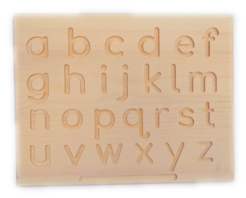 Montessori Uppercase / Lowercase ABC Alphabet Tracing Board | Etsy