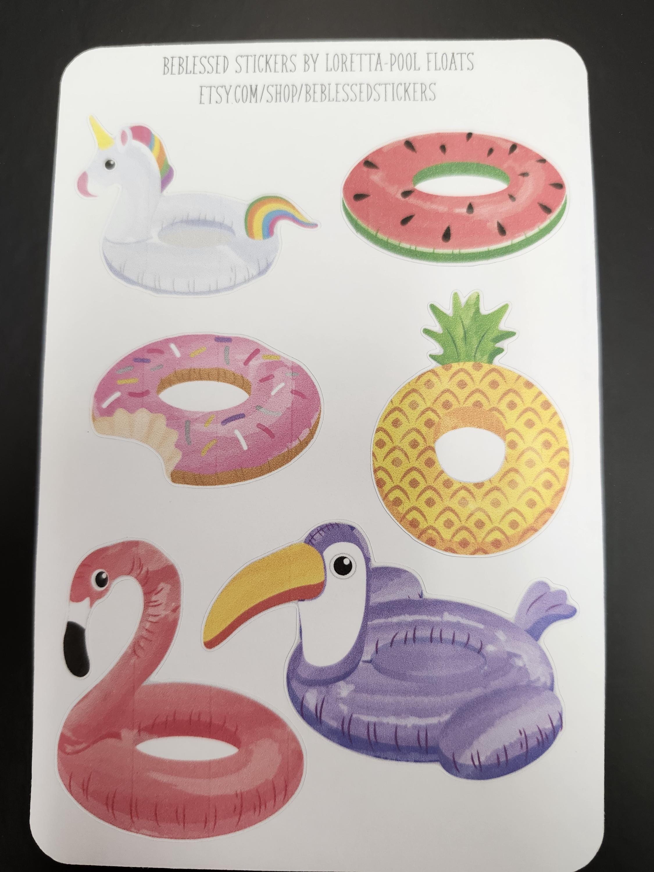 Pool Stickers Summer Pool Float Stickers: Fun Beach Vacation Scrapbooking - Etsy