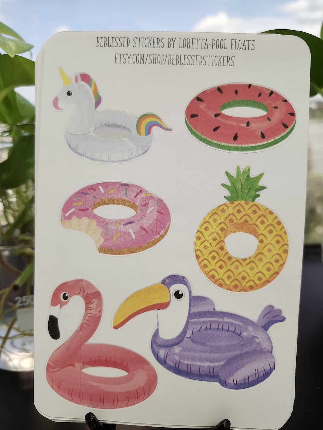 Summer Pool Float Stickers: Fun Beach Vacation Scrapbooking - Etsy