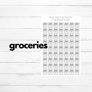 Grocery Shopping Stickers Food Shopping Stickers Grocery Bag Stickers Grocery store Planner Stickers grocery list sticker Beblessed Stickers