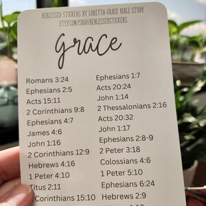 Grace Bible Study Stickers: Scripture Planner Stickers
