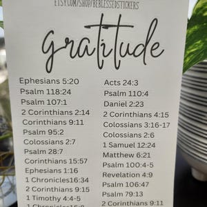 Gratitude Bible Study Stickers: Scripture Planner Stickers