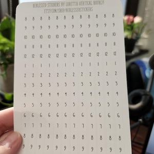 Hourly Time Vertical Stickers: Planner Schedule Stickers