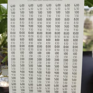 Vertical Hourly Planner Stickers: 6 AM - 8 PM (6x4 inch Sheet)