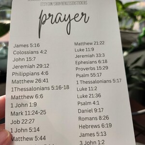 Prayer Bible Study Stickers: Christian Scripture Planner Stickers