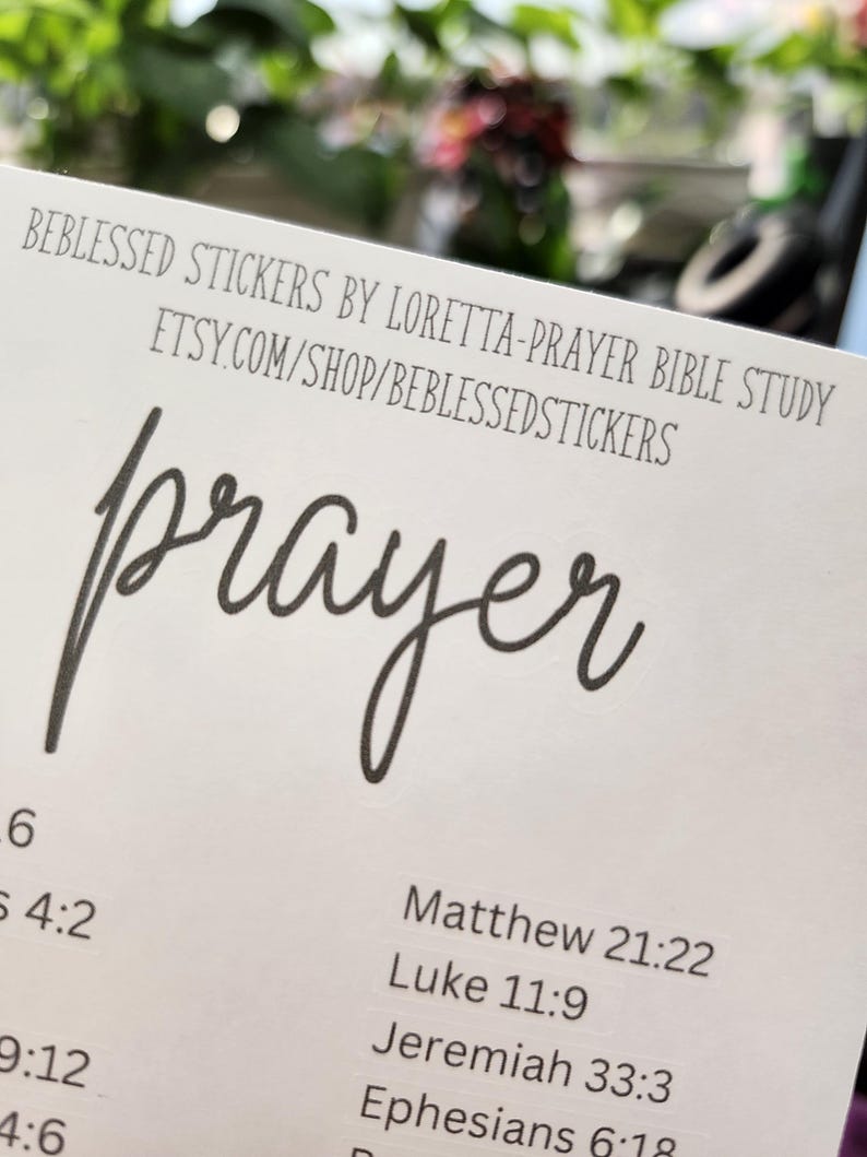 Prayer Bible Study Stickers: Christian Scripture Planner Stickers - Etsy