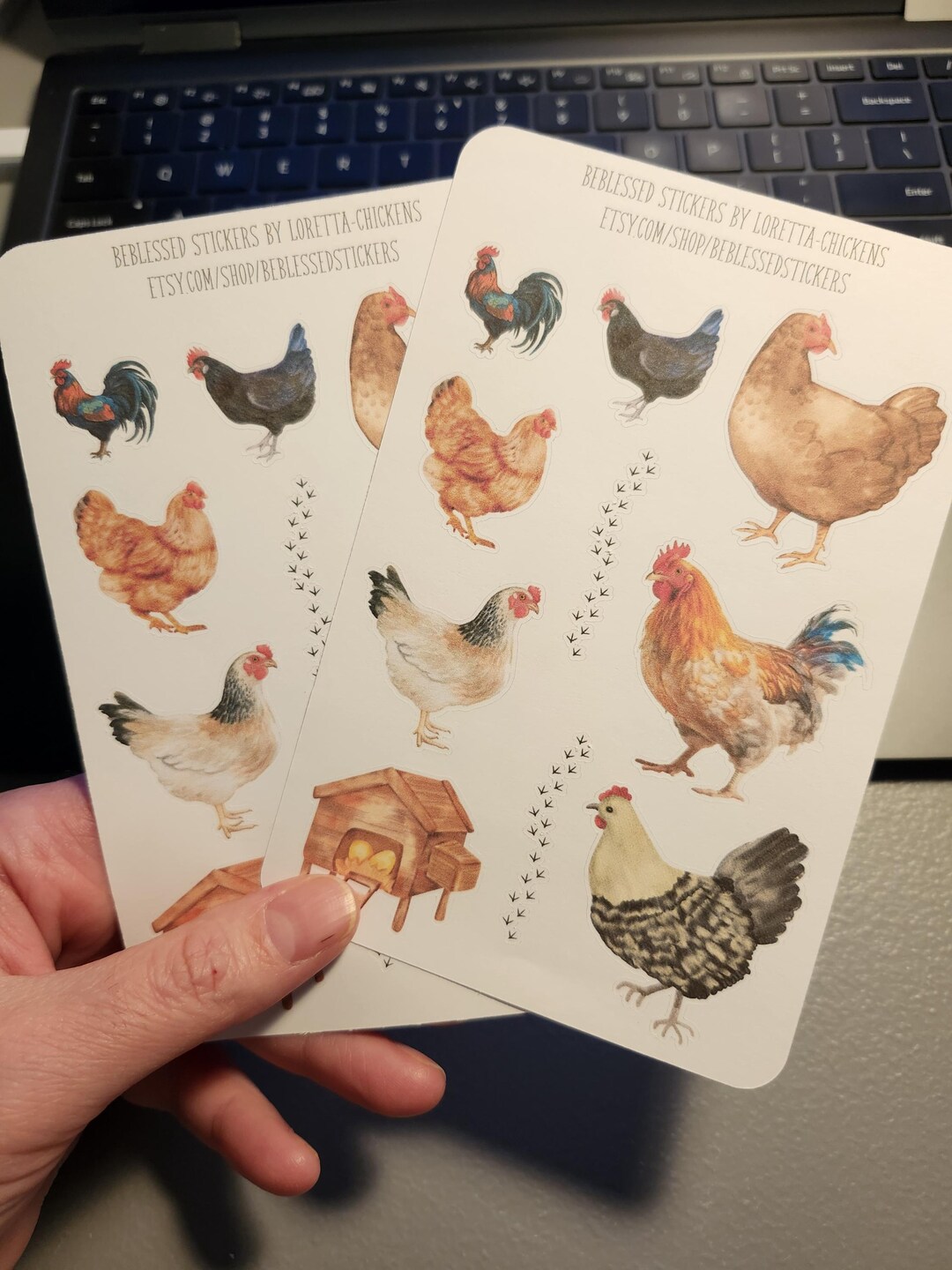 Chicken Stickers Farm Planner Barnyard Stickers Animals Decor Stickers ...