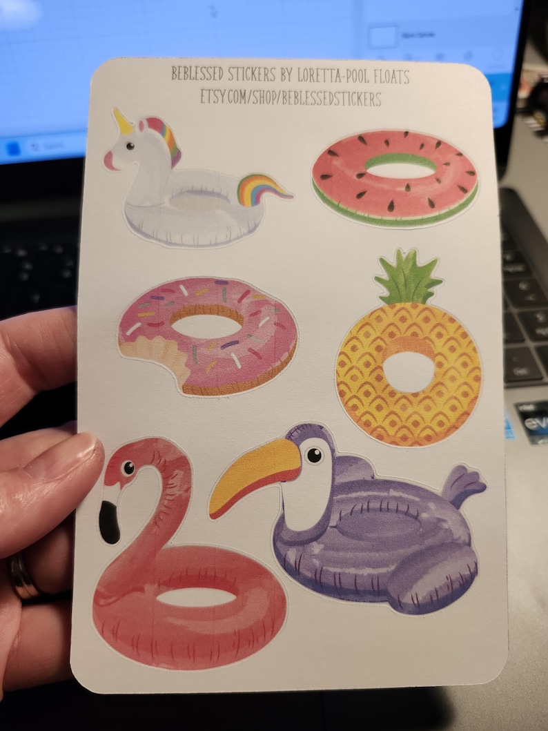 Summer Pool Float Stickers: Fun Beach Vacation Scrapbooking - Etsy