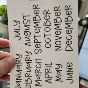Month Planner Stickers: 12-Month Labels