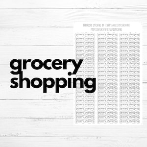 Grocery Shopping Stickers Food Shopping Stickers Grocery Bag Stickers Grocery store Planner Stickers grocery list sticker Beblessed Stickers